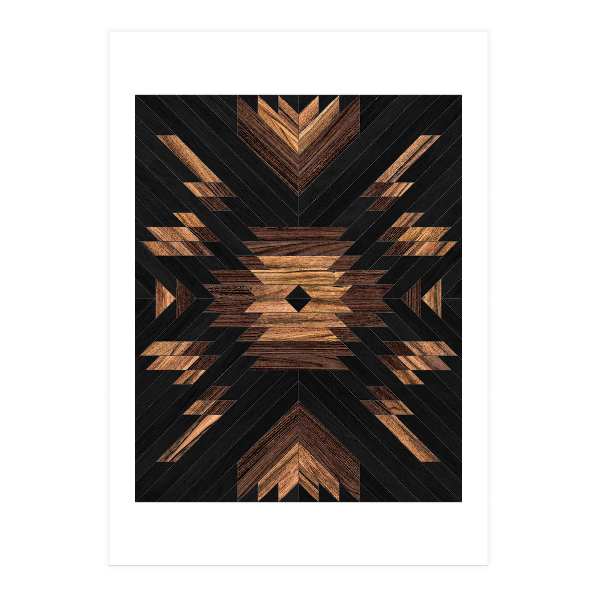 Urban Tribal Pattern No.7 - Aztec - Wood (Print Only)