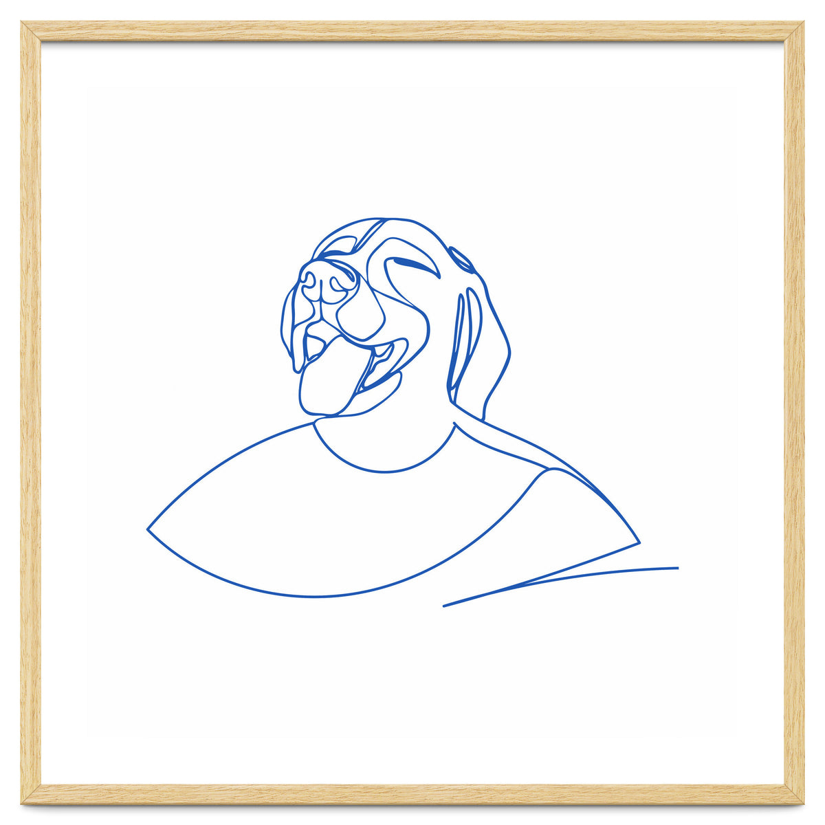 One Line Art Female Dog