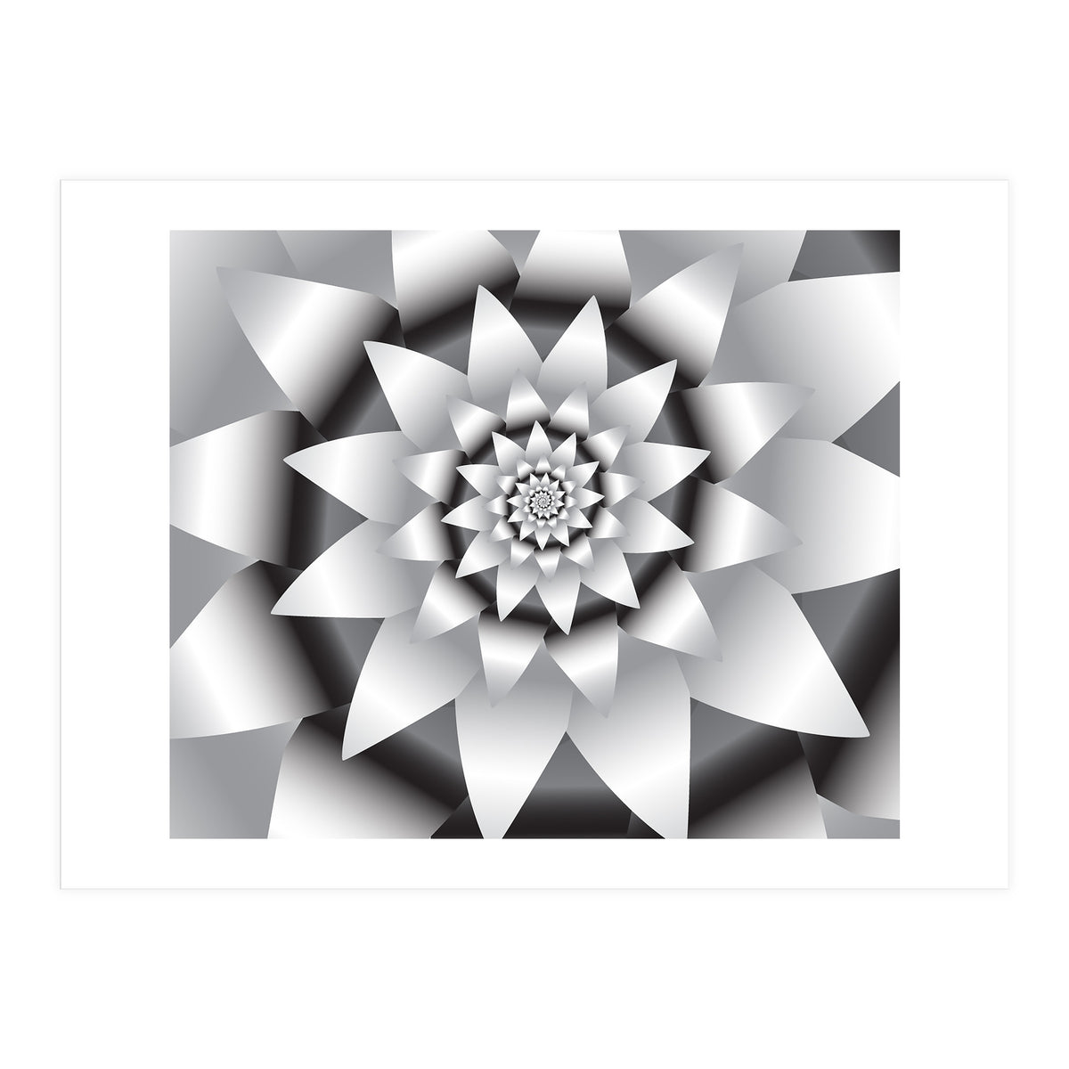 Abstract Modern Flower Design Art (Print Only)