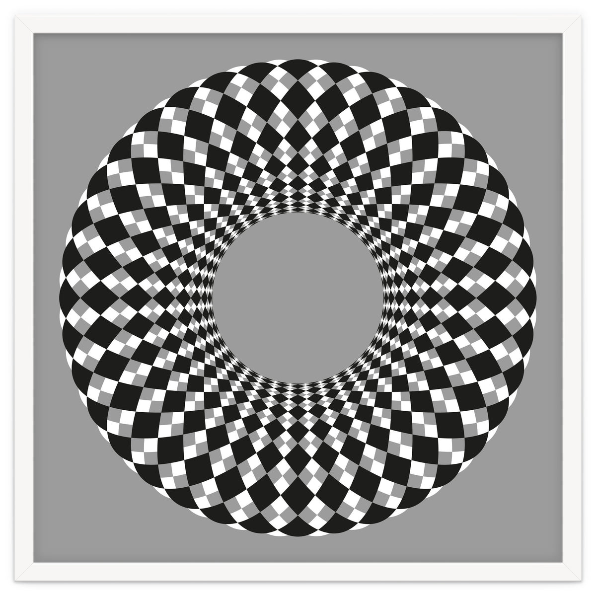 Black and white round