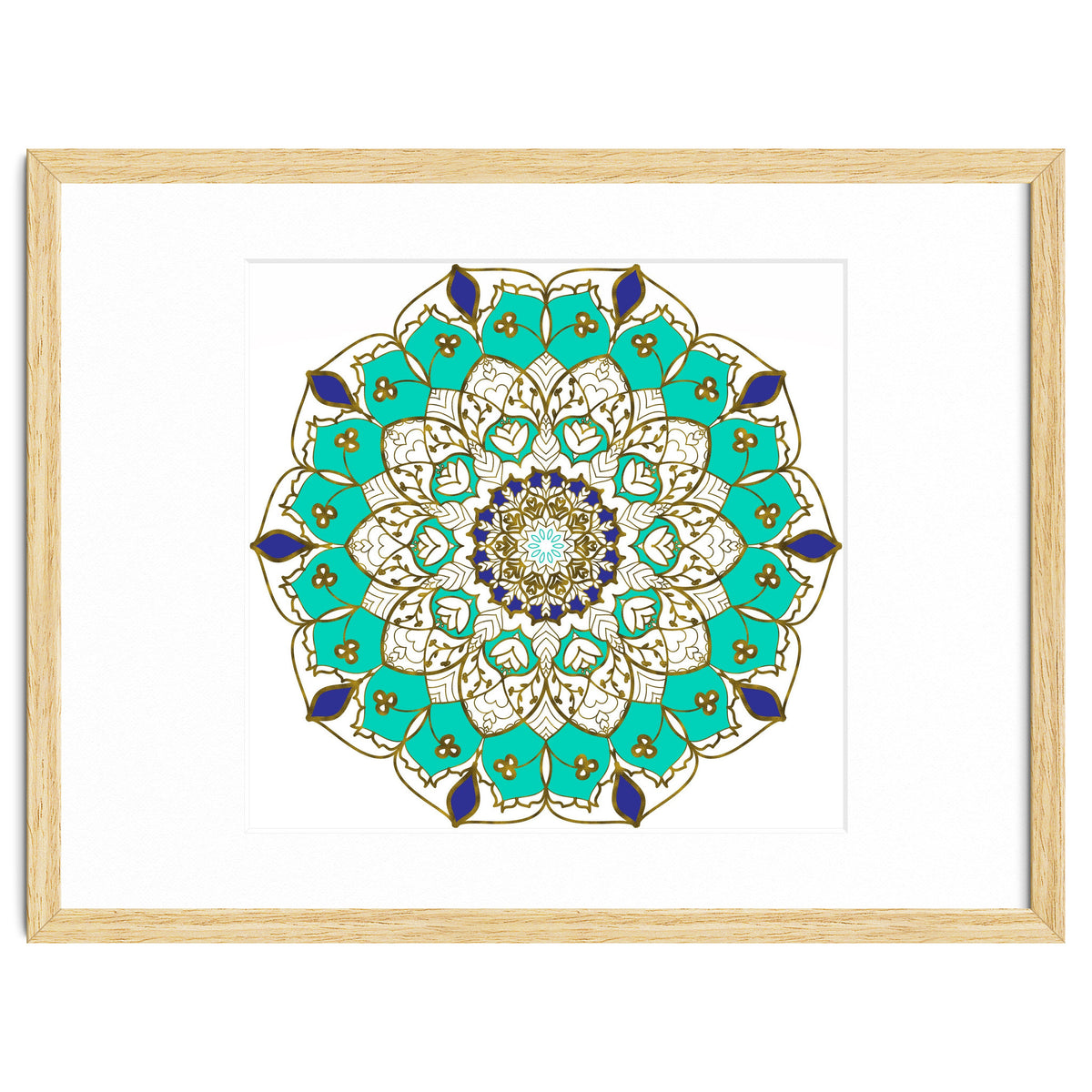 Blue and Gold Mandala