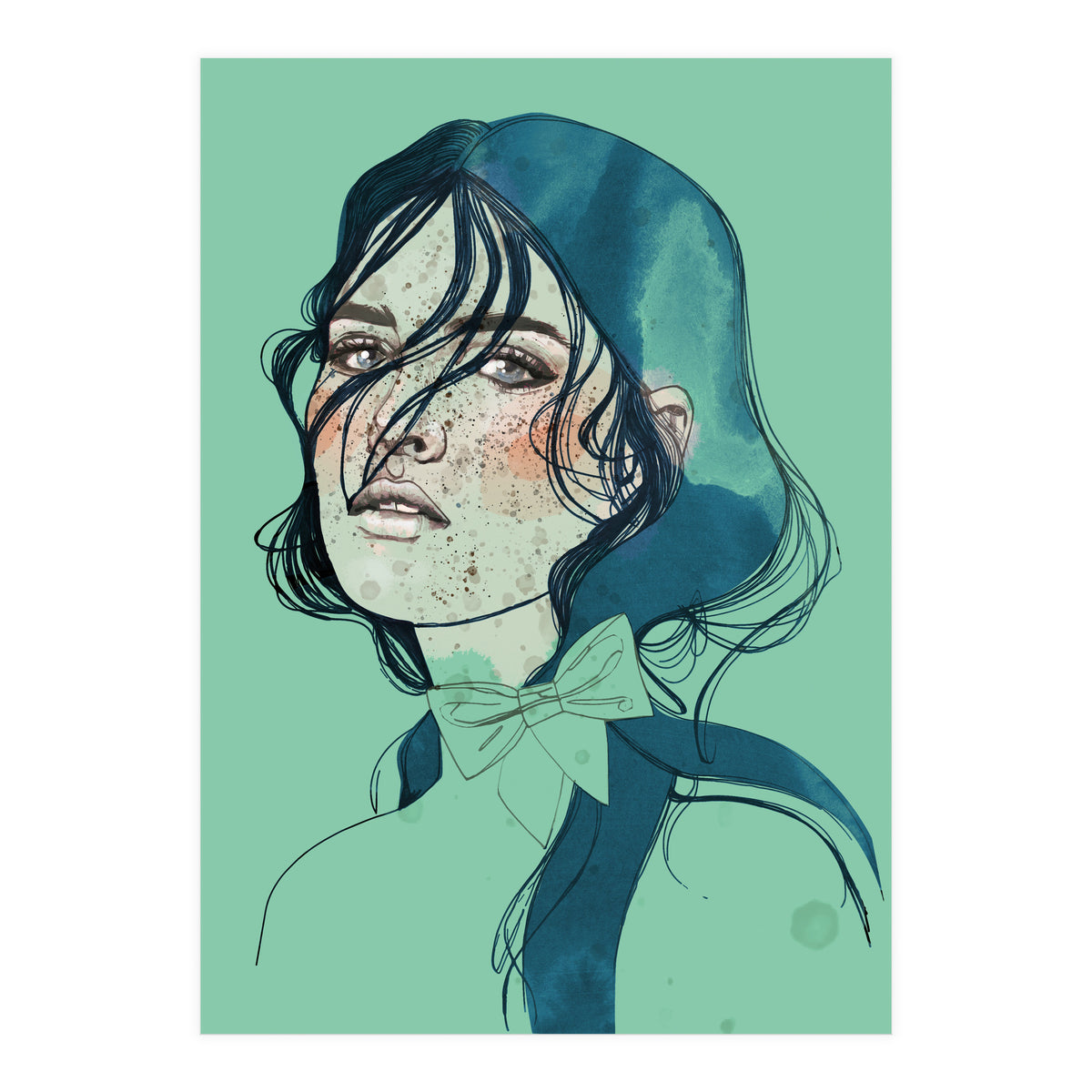 Freckles Mermaid (Print Only)