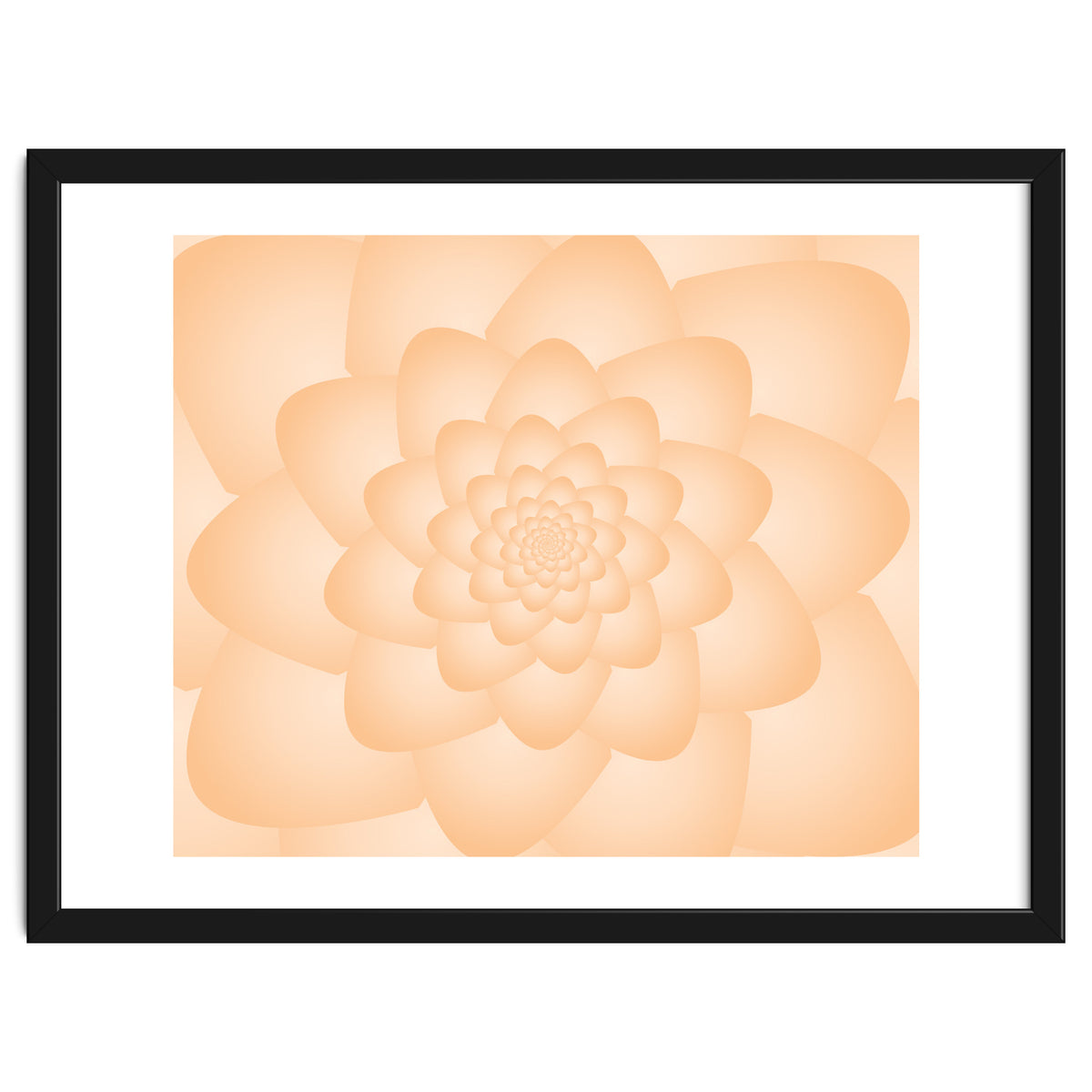 Pastel Colors Flower Pattern Set Orange