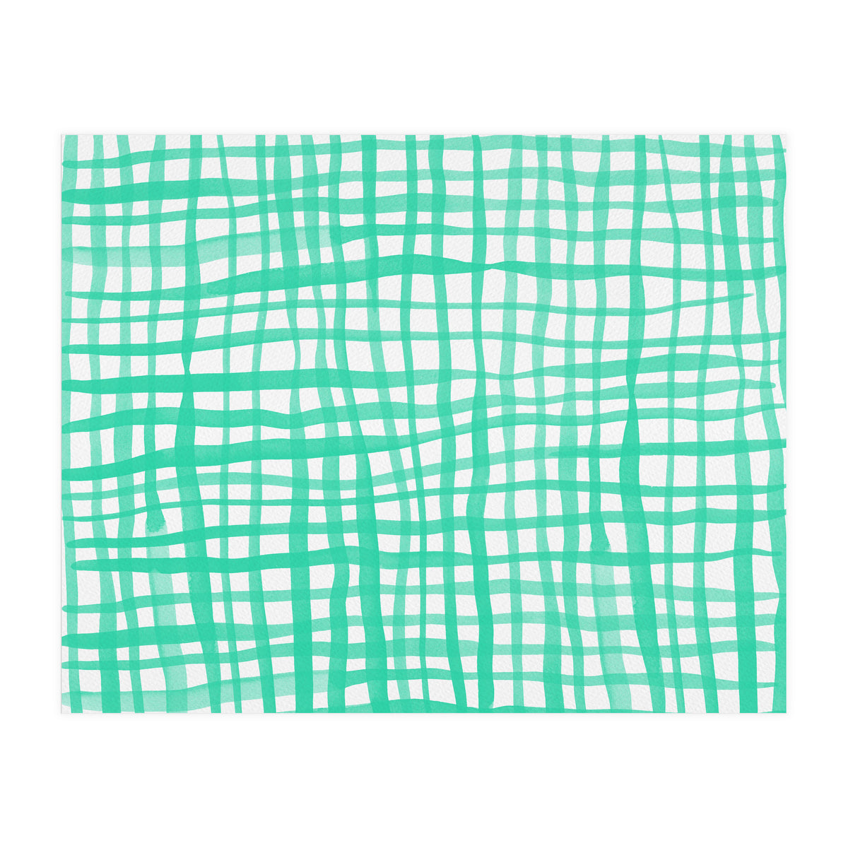 Aqua gingham pattern (Print Only)
