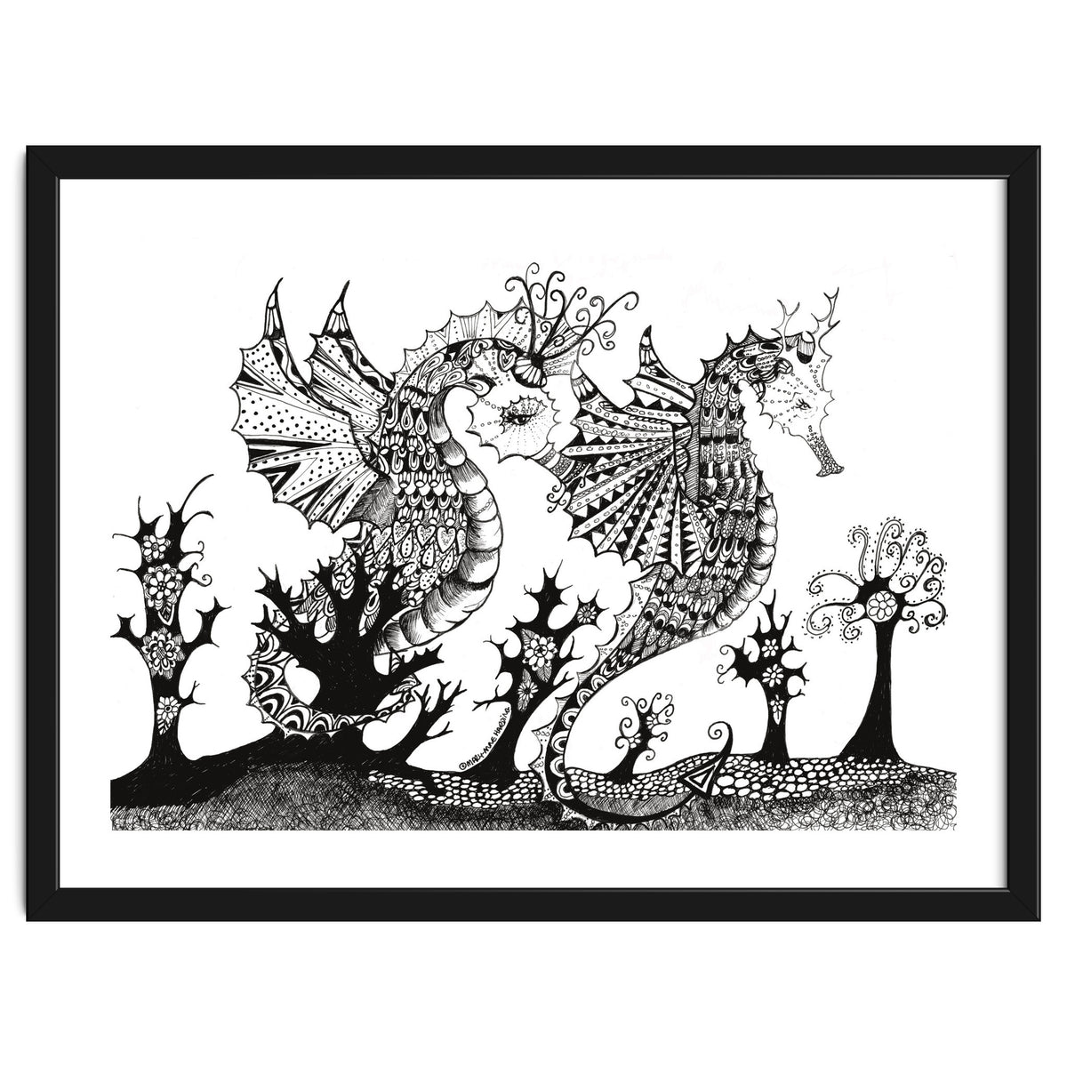 Seahorse Dragons Mystical Home