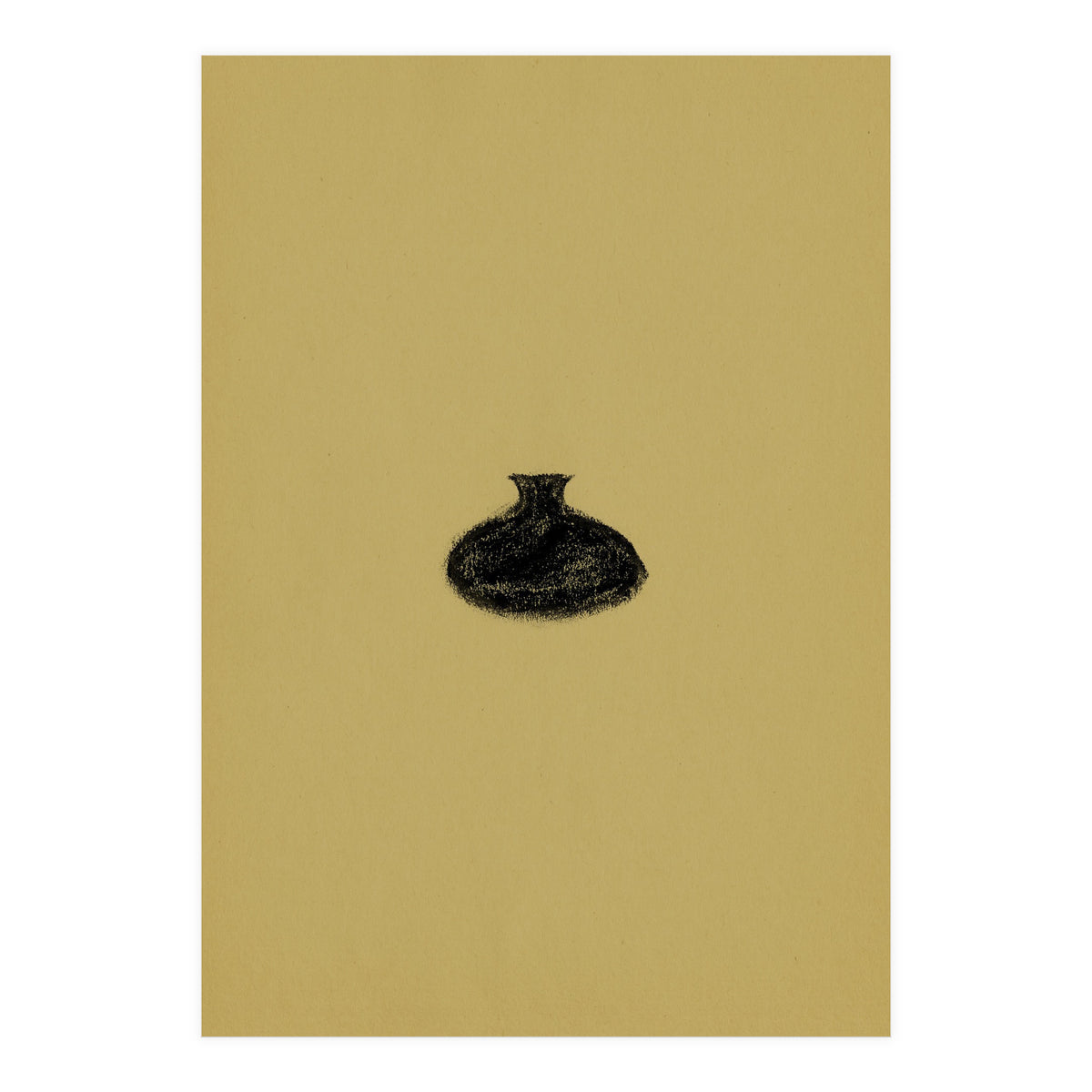 Olive green and black vase (Print Only)