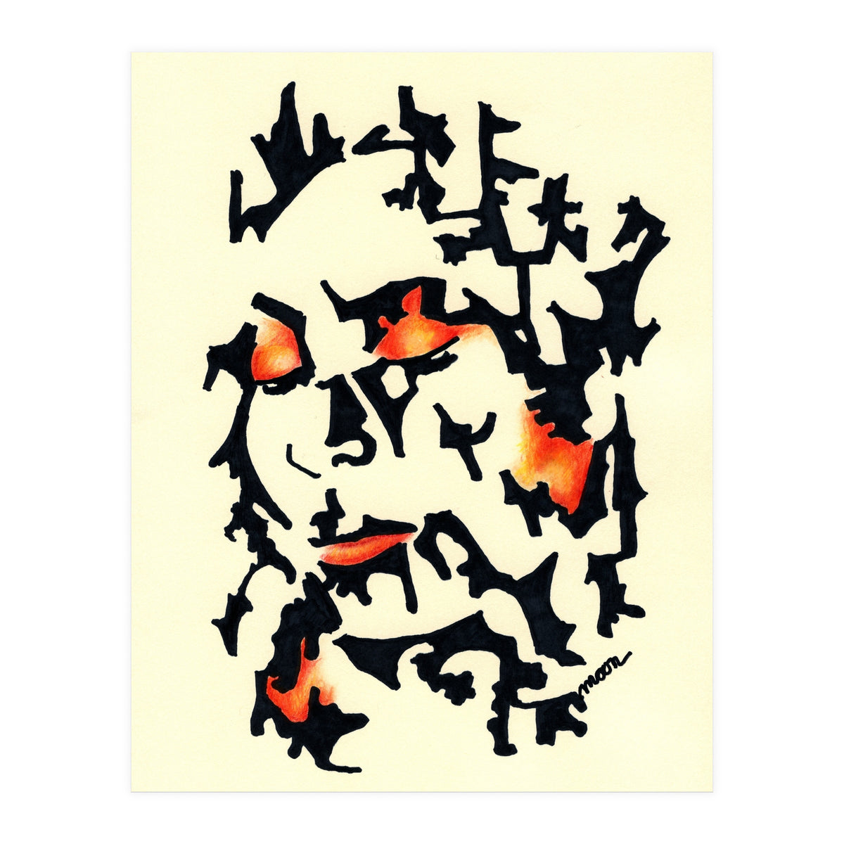 Woman in Red (Print Only)