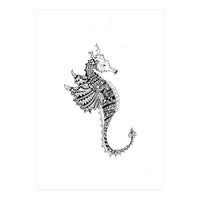 Seahorse Dragon Zen Doodle  (Print Only)