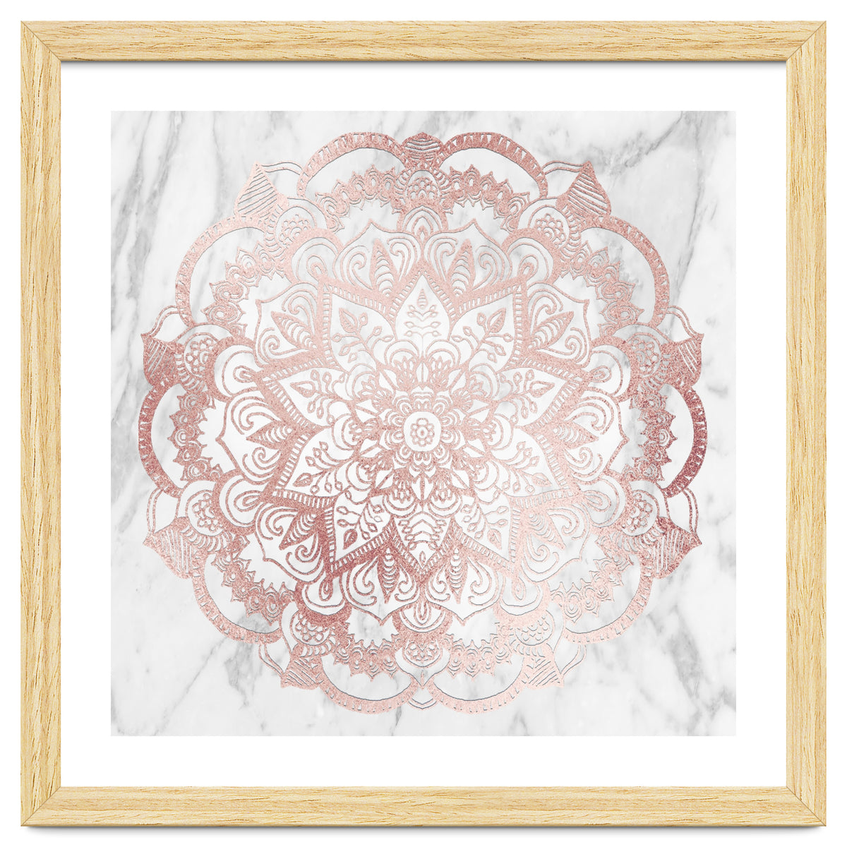 Rose Gold Mandala Star