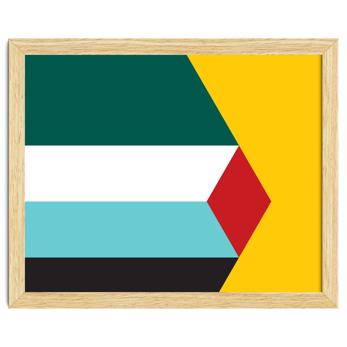 Geometric Shapes No. 43 - yellow & green