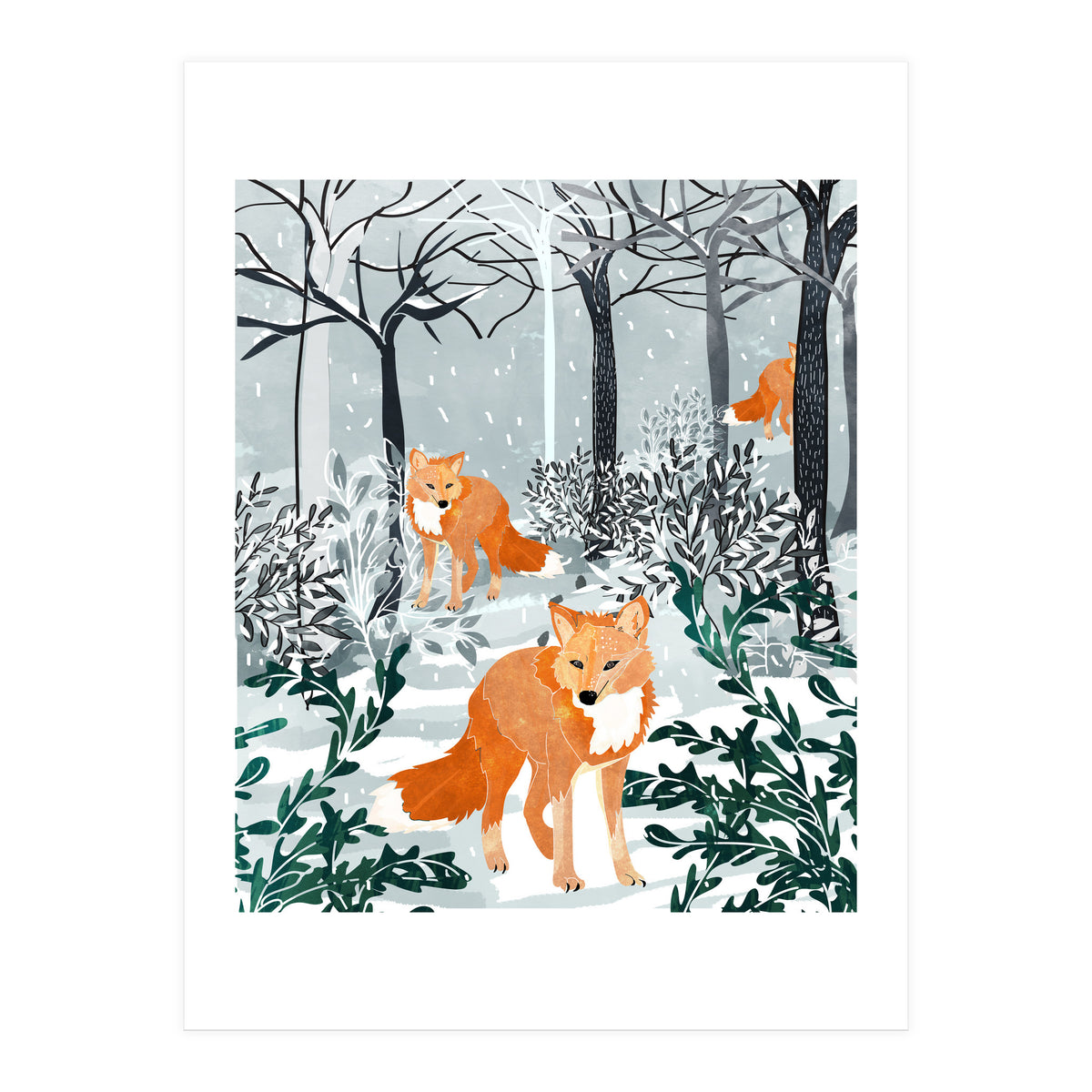 Fox Snow Walk (Print Only)