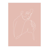Sleep woman line pink (Print Only) thumbnail