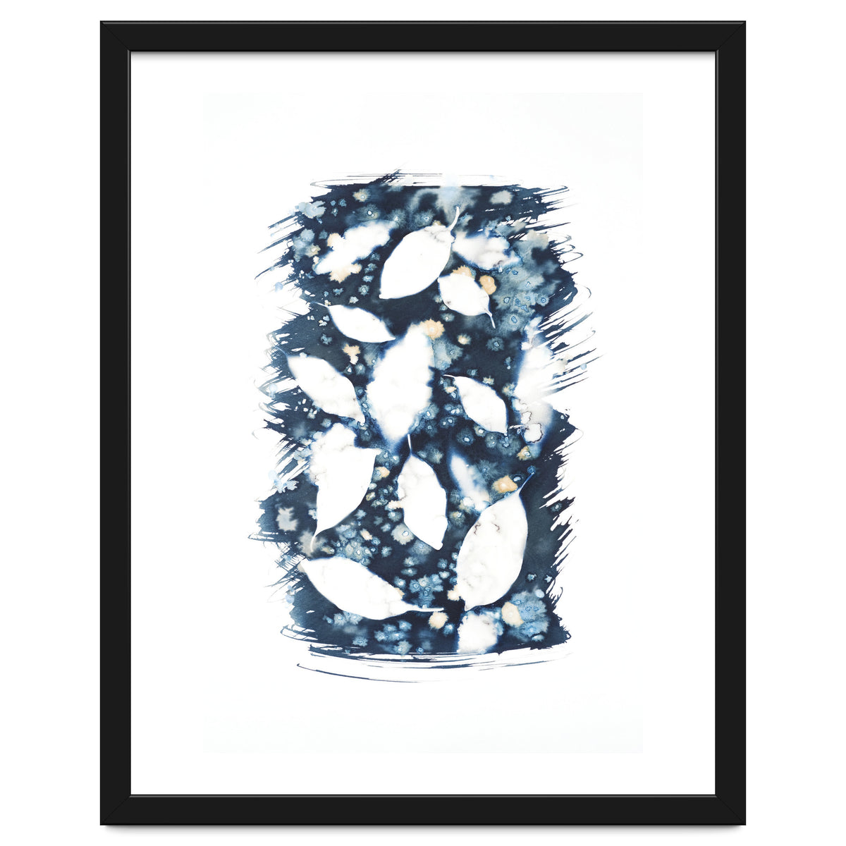 Indigo Blue Botanical Leaves No. 10