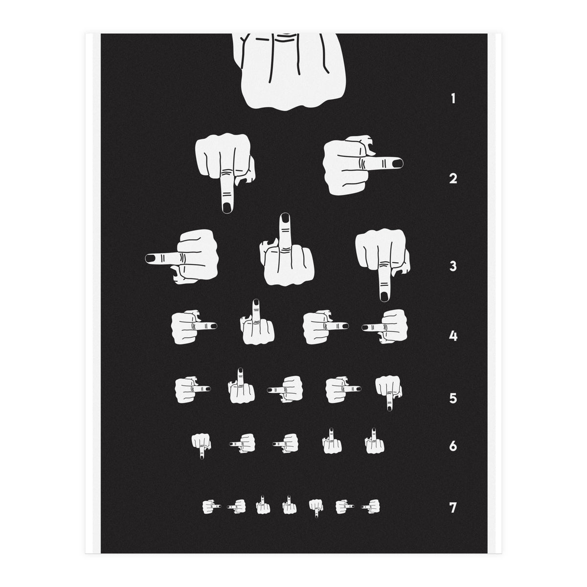 Middle Finger Vision Test (Print Only)