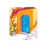 Sunny Morocco, Summer Architecture Greece Travel Painting, Boungainvillea Tropical Floral (Print Only) thumbnail