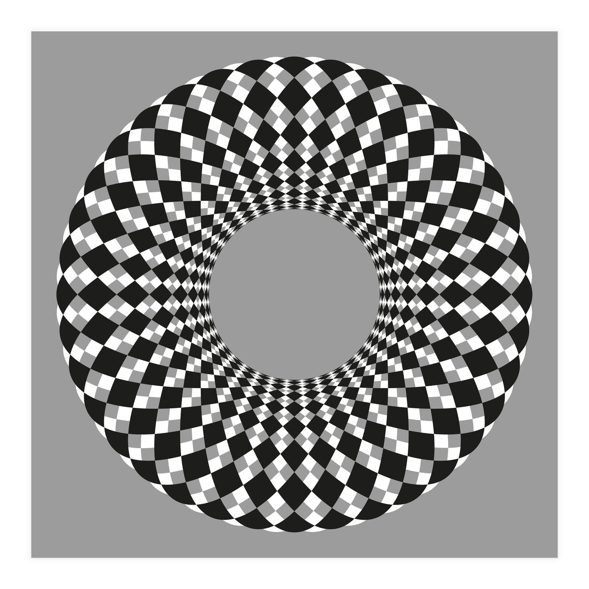 Black and white round (Print Only)