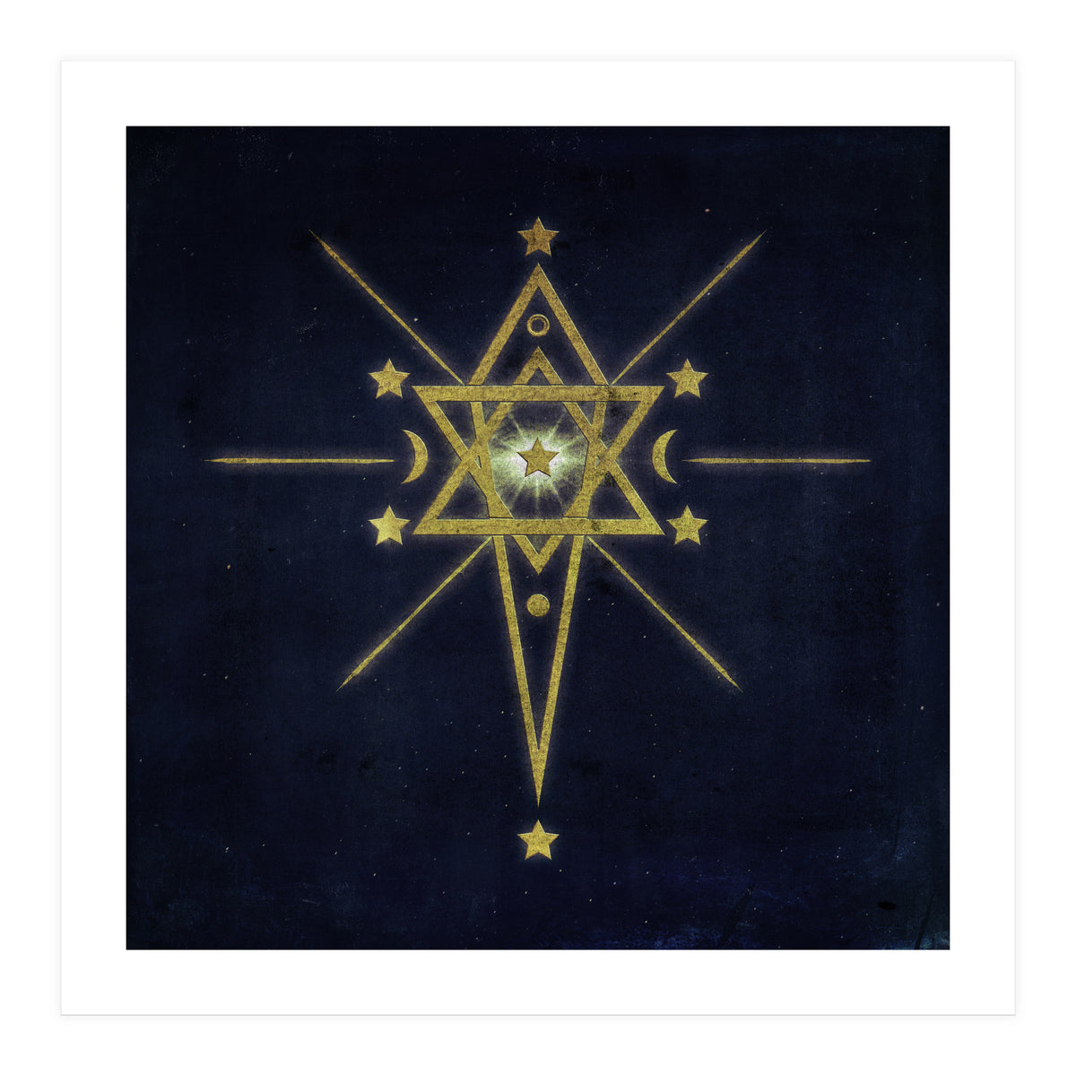 Pentagram moon  (Print Only)