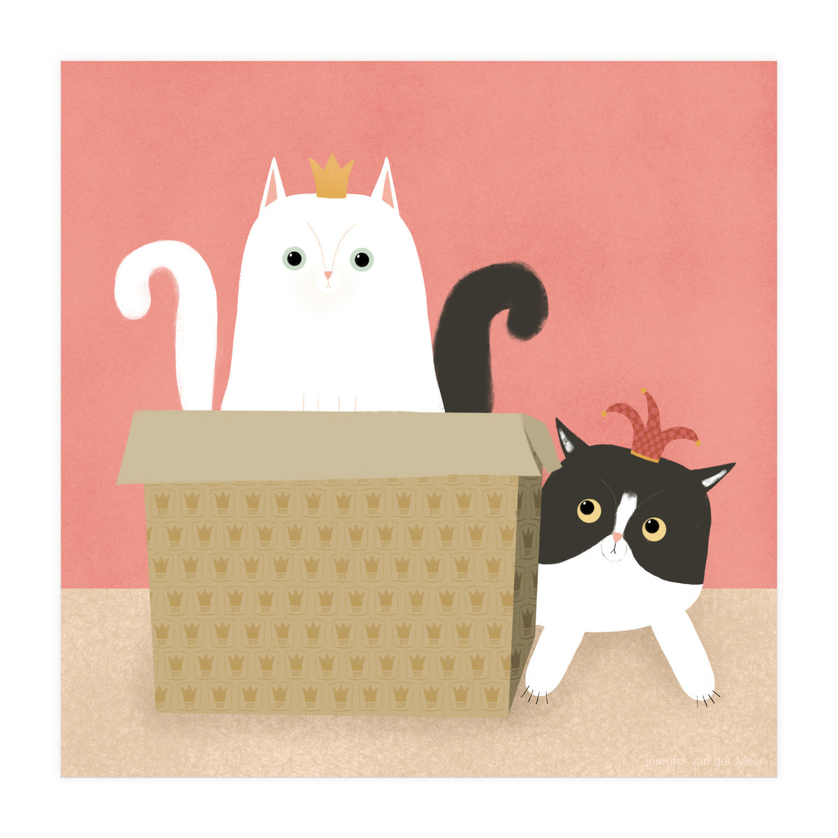 Cat 100: The queen and the jester (Print Only)