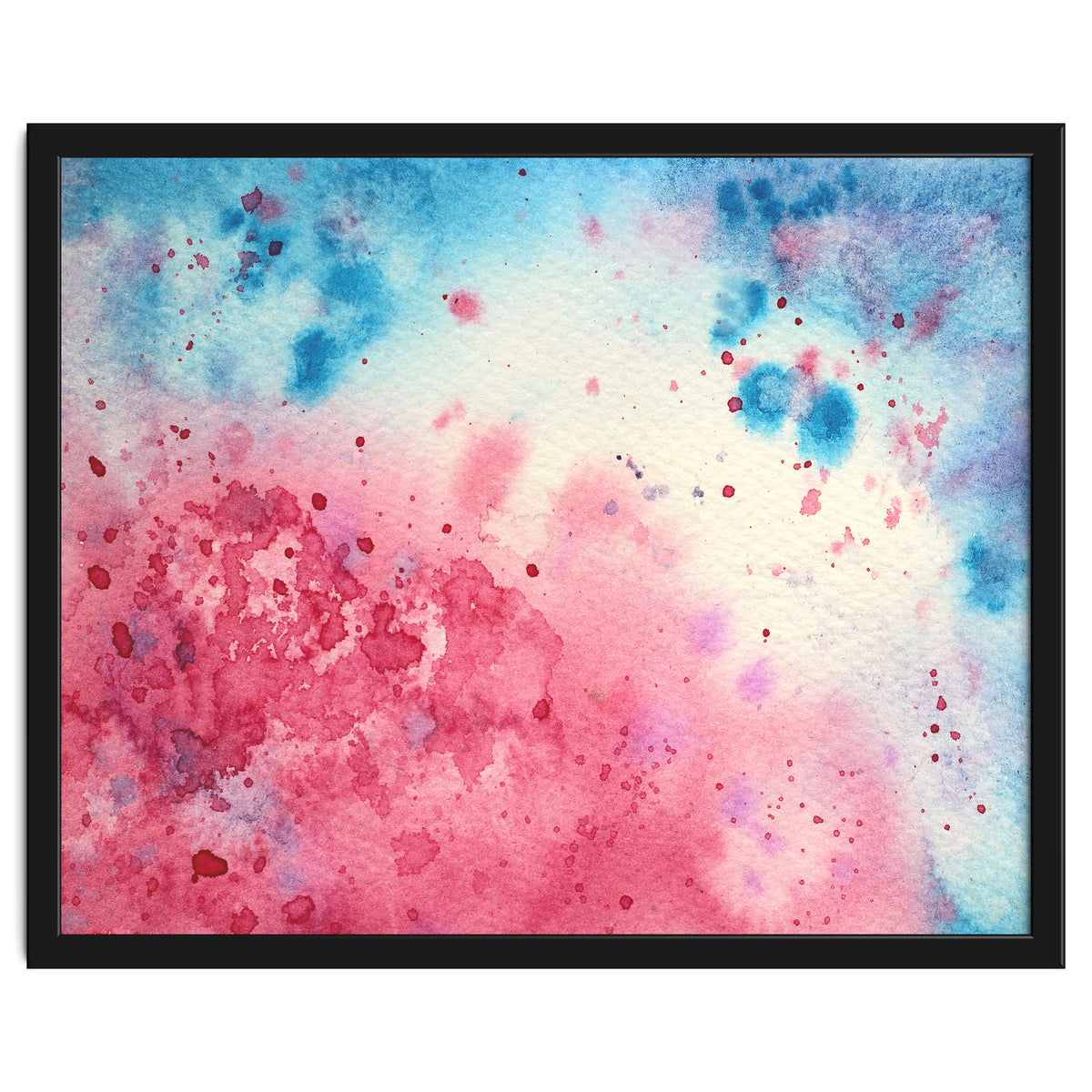 When pink meets blue || abstract watercolor