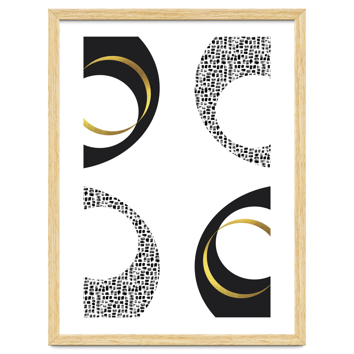 Black & White Abstract No. 7 | gold