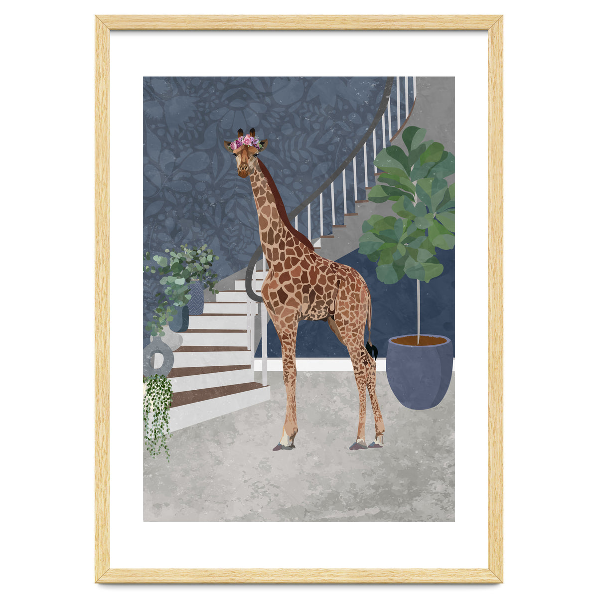 Giraffe in a Victorian House