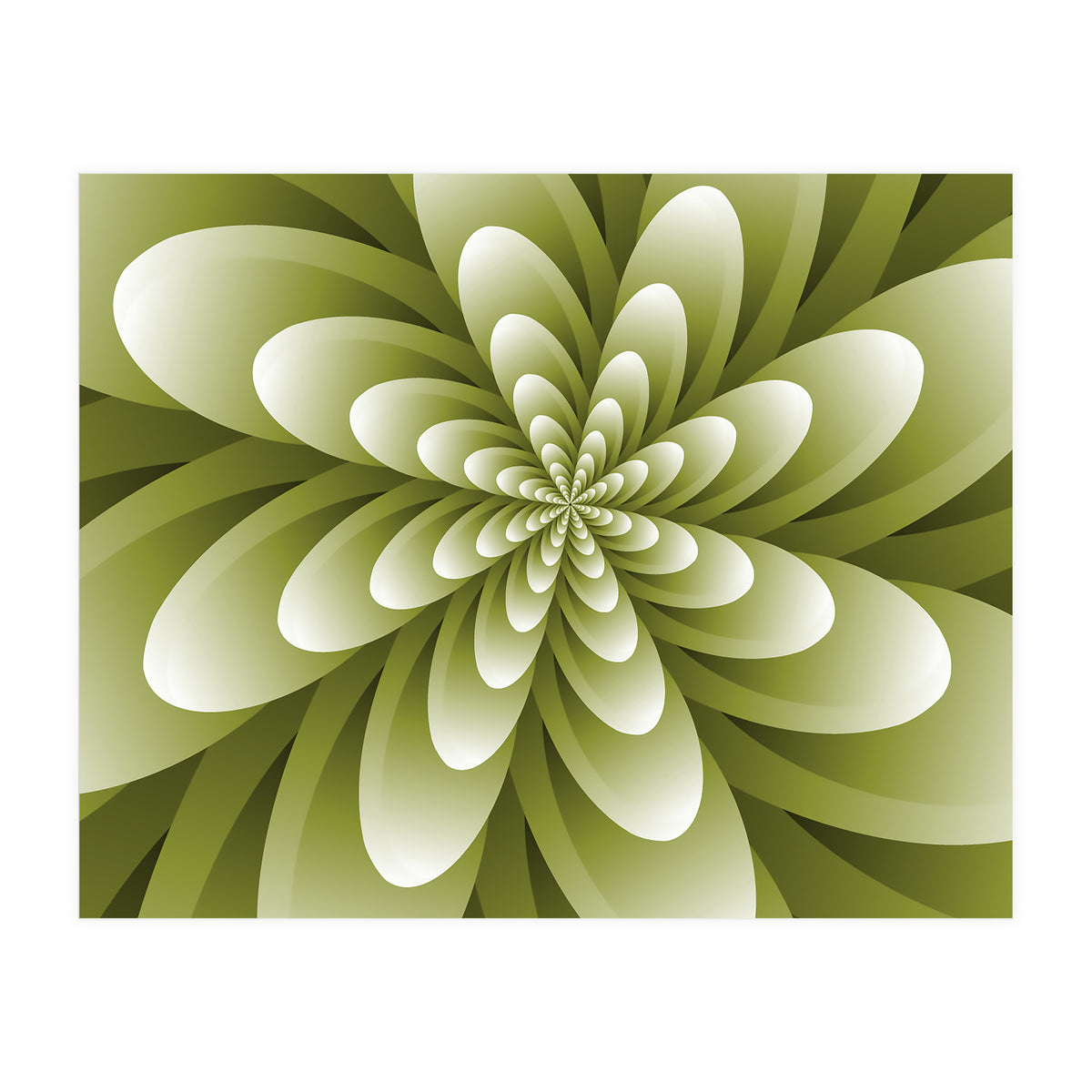 Abstract Optical Illusion Flower  (Print Only)