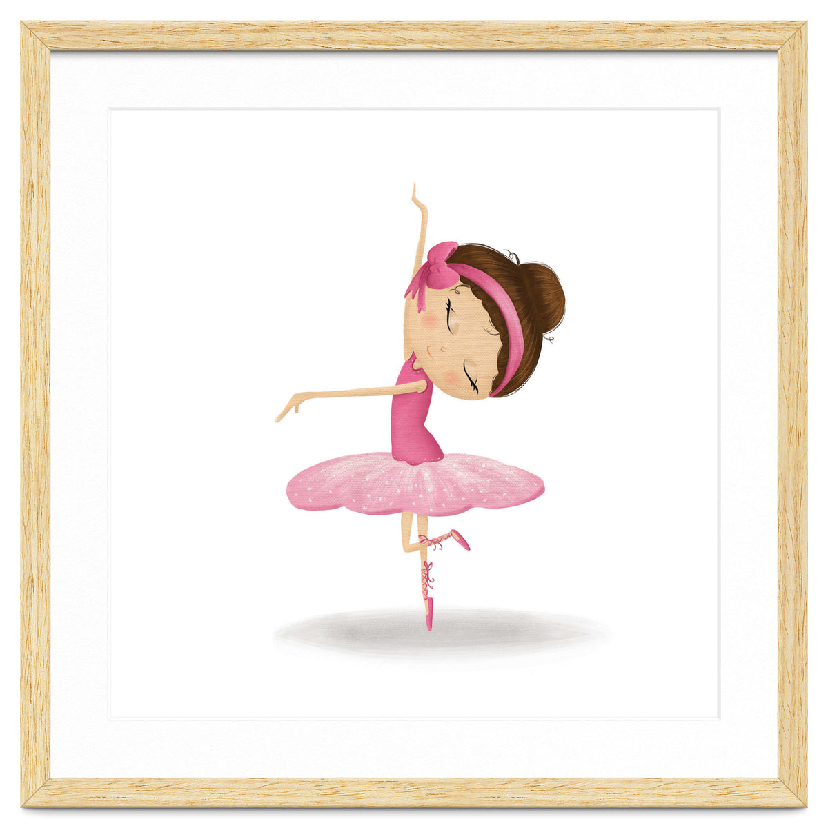 Adorable Twirling Ballerina Nursery Print