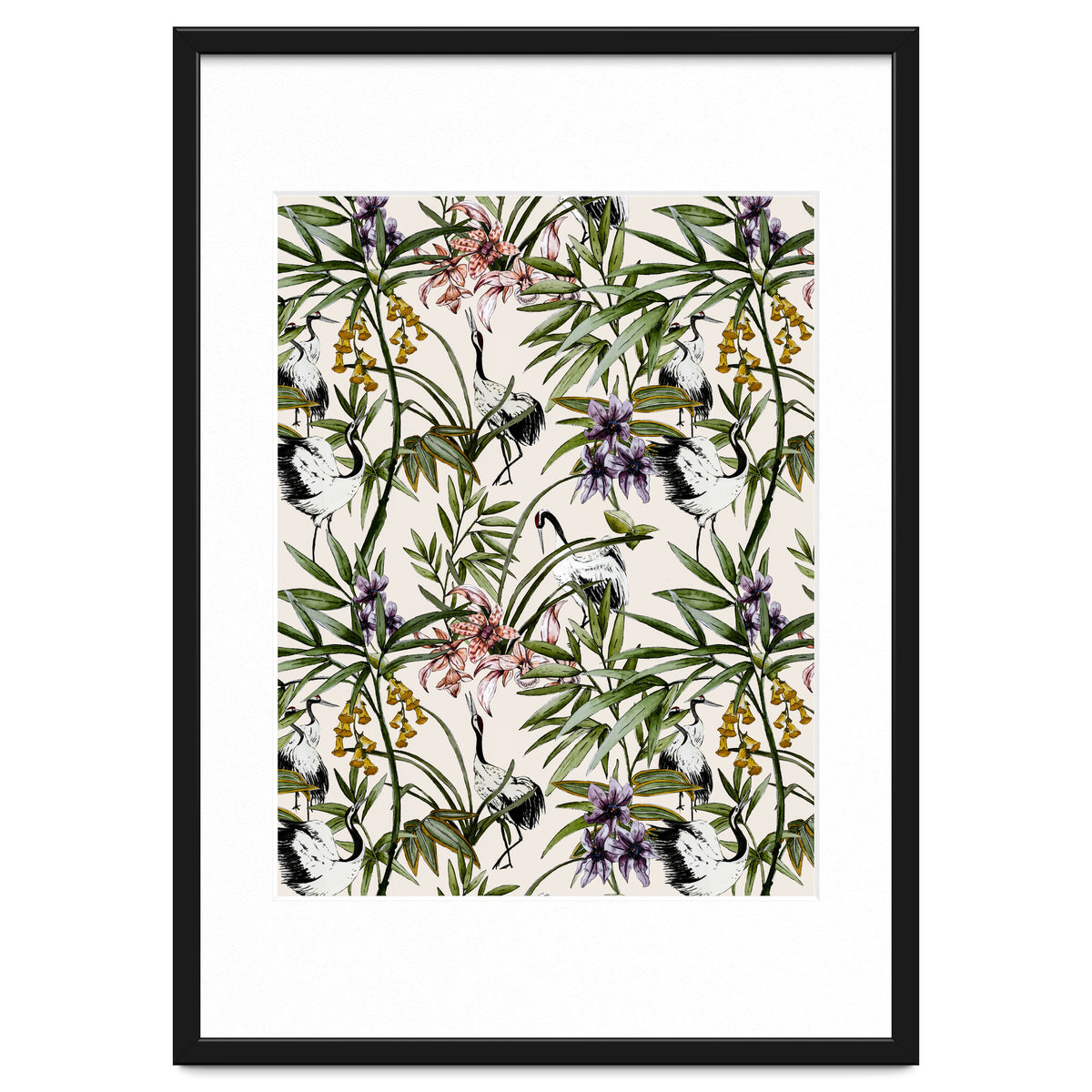 Asian crane pattern - 02