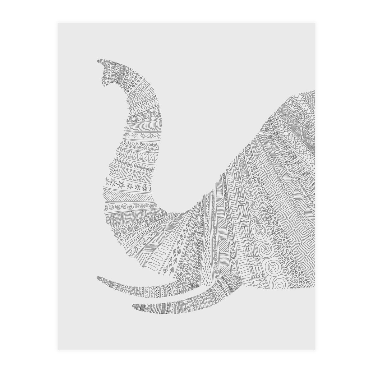 Elephant Grey Poster (Print Only)