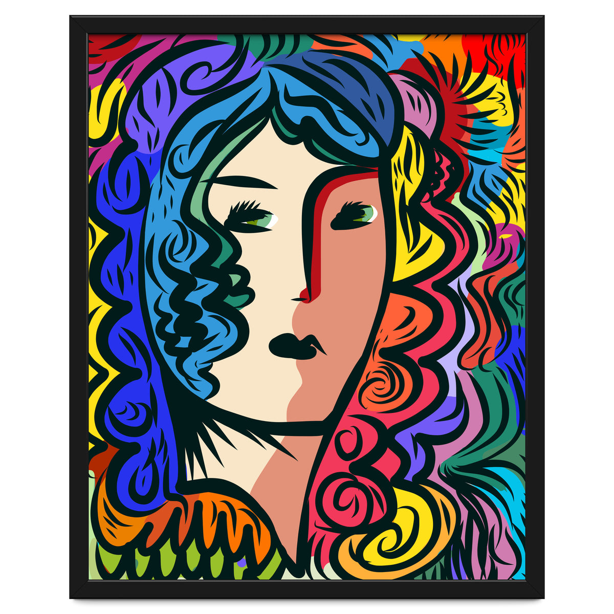 Rainbow Portrait Girl