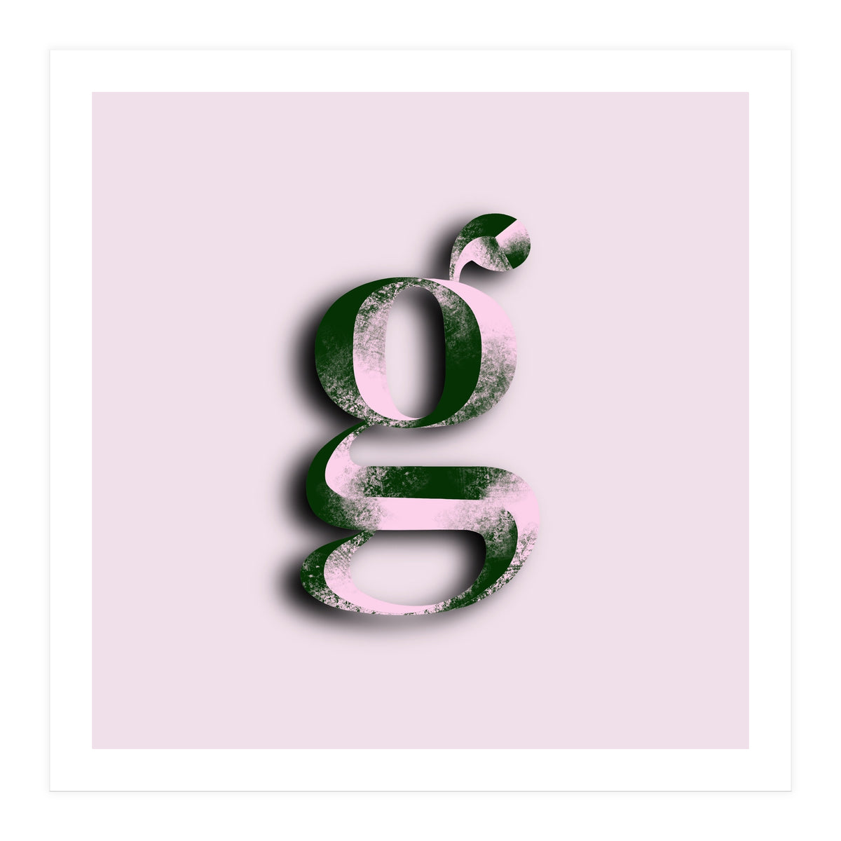 Pink & Green G (Print Only)