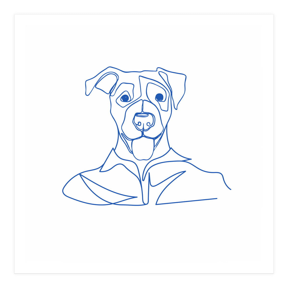 One Line Art Dog  (Print Only)