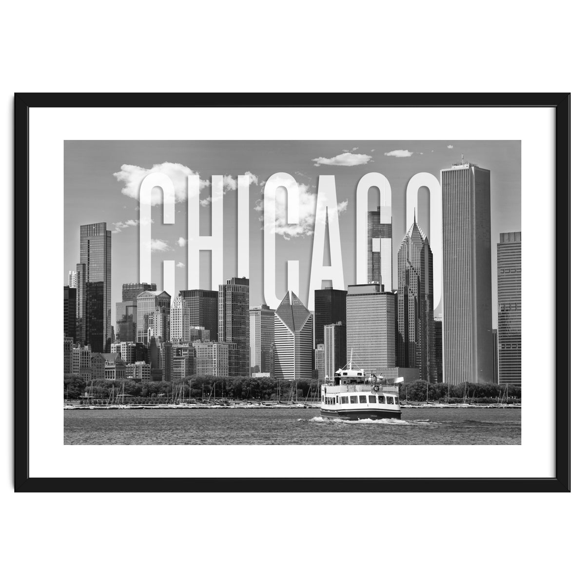 CHICAGO Skyline | Monochrome