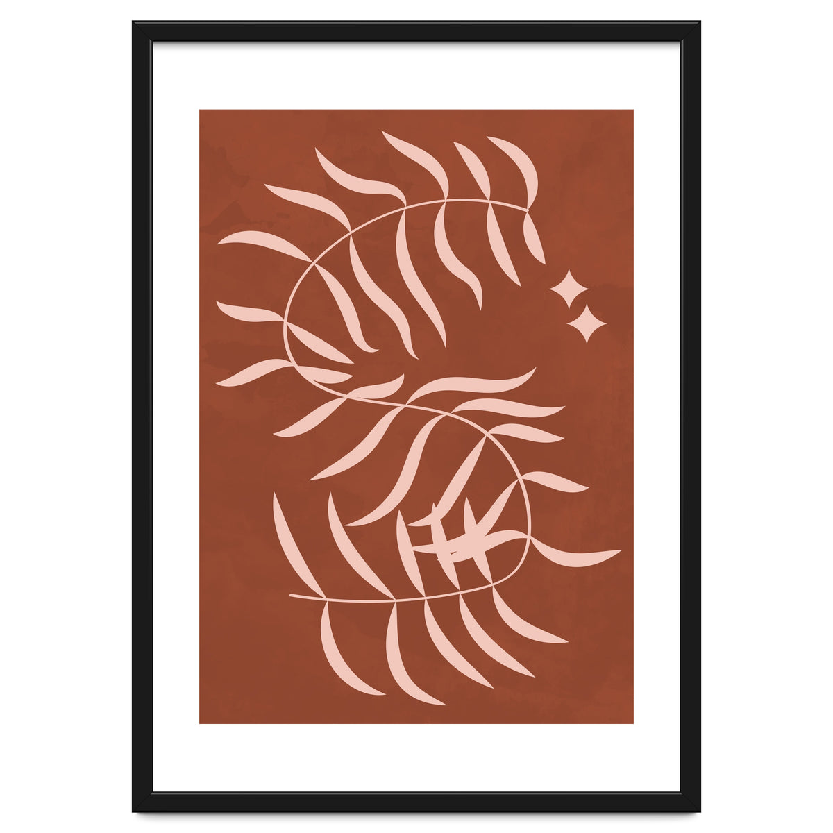 Botanical Palm Leaf Earthy Tones