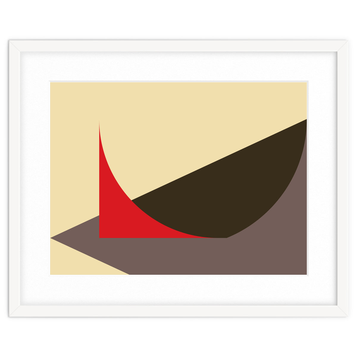 Geometric Shapes No. 6 - brown, beige & red