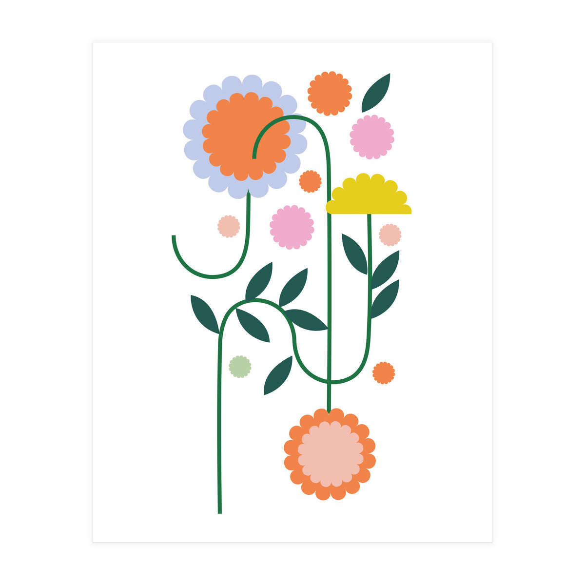 Blooming flowers (Print Only)