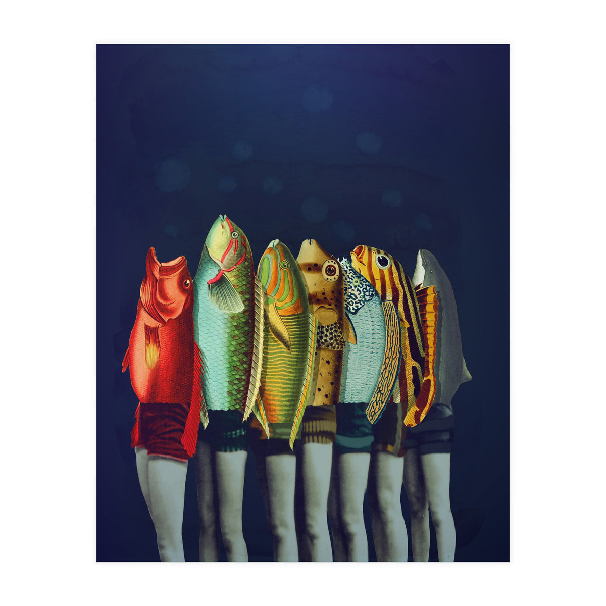 A Gaggle Of Reverse Mermaids (Print Only)