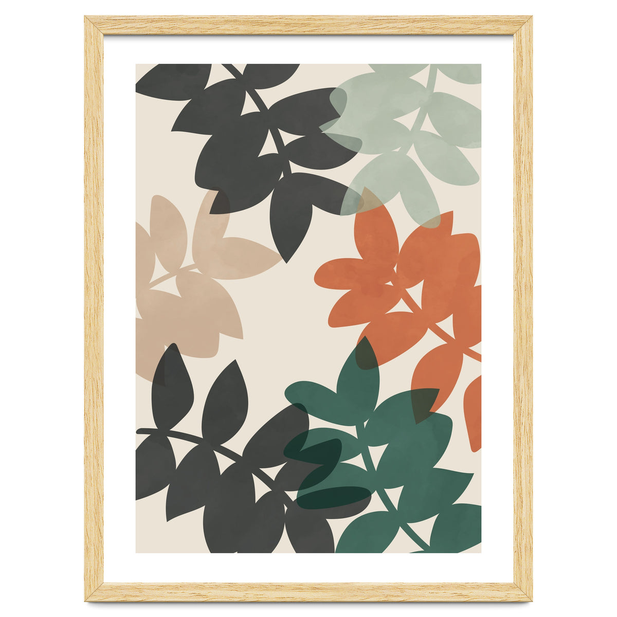 Abstract Colorful Leaves