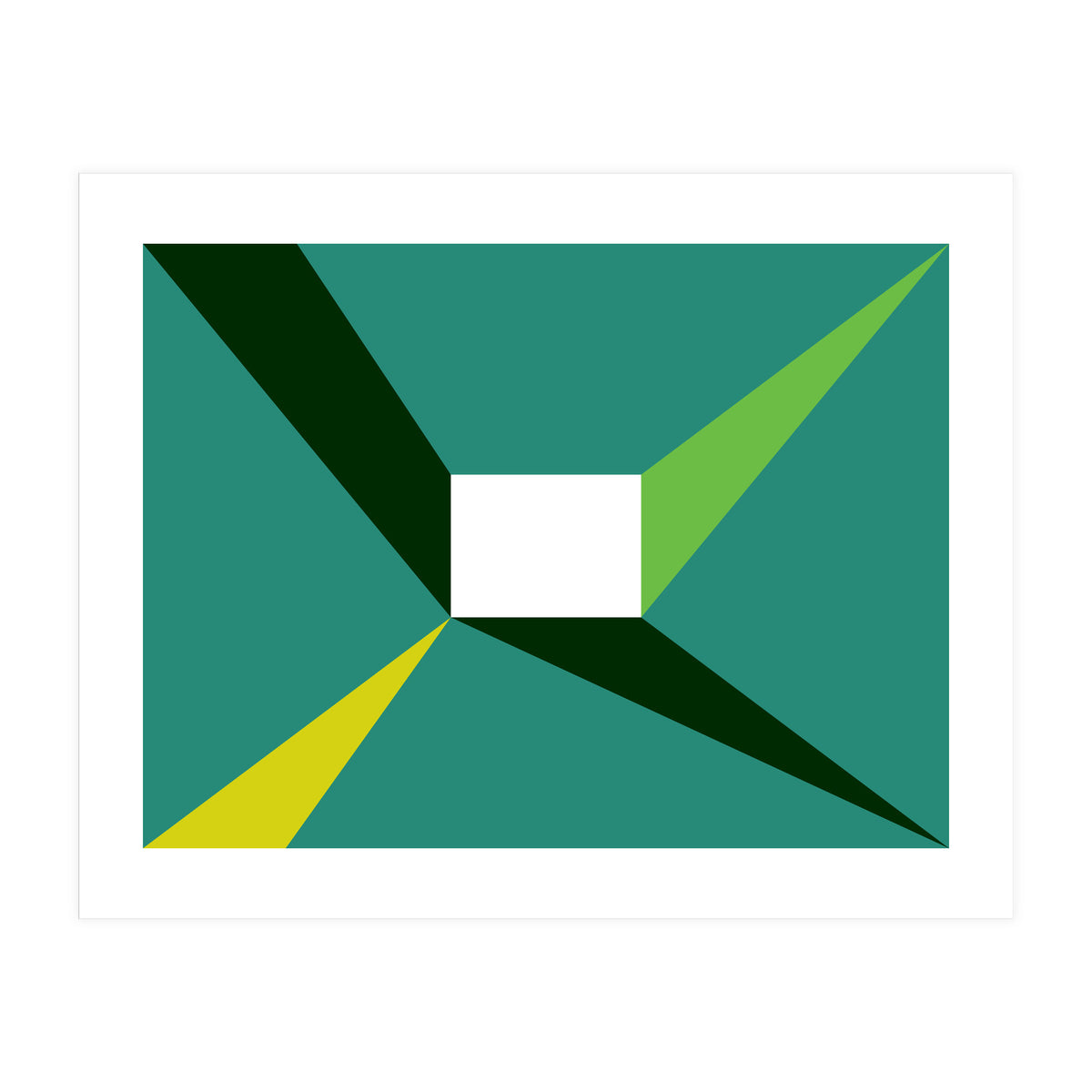 Geometric Shapes No. 27 - green, yellow & lime (Print Only)