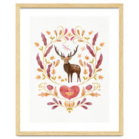 Floral Stag | Earthy Colours