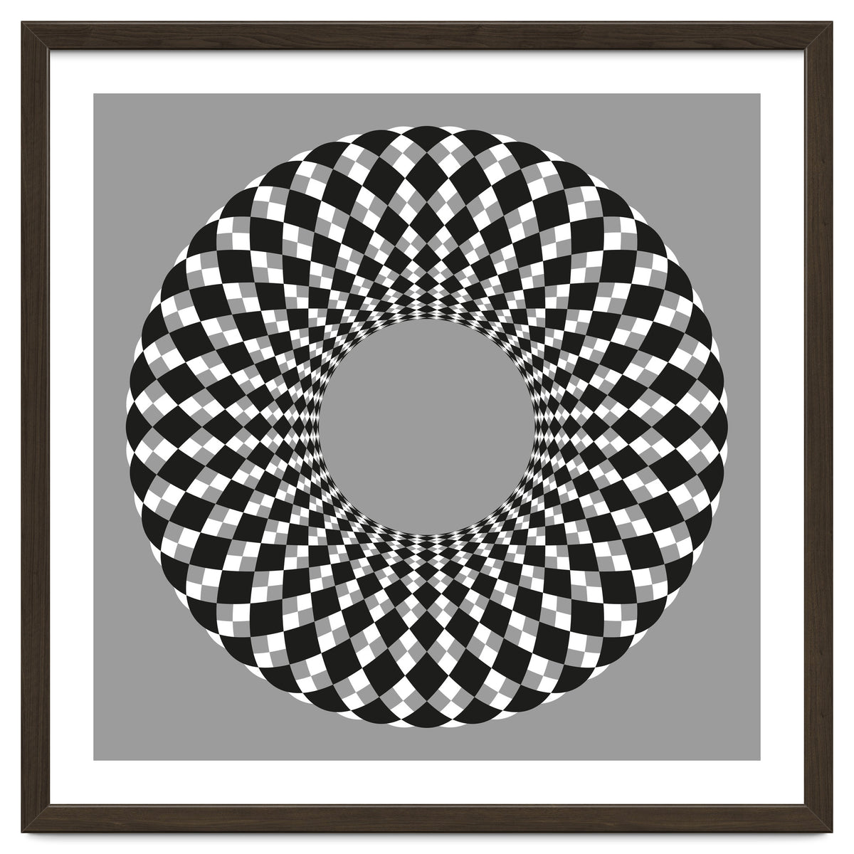 Black and white round