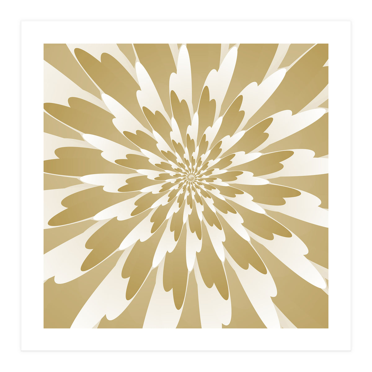 Spiral Flower Design Art (Print Only)