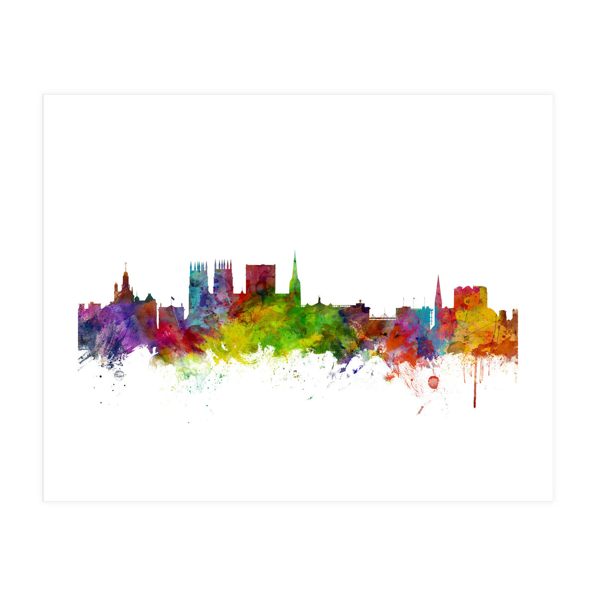 York England Skyline (Print Only)