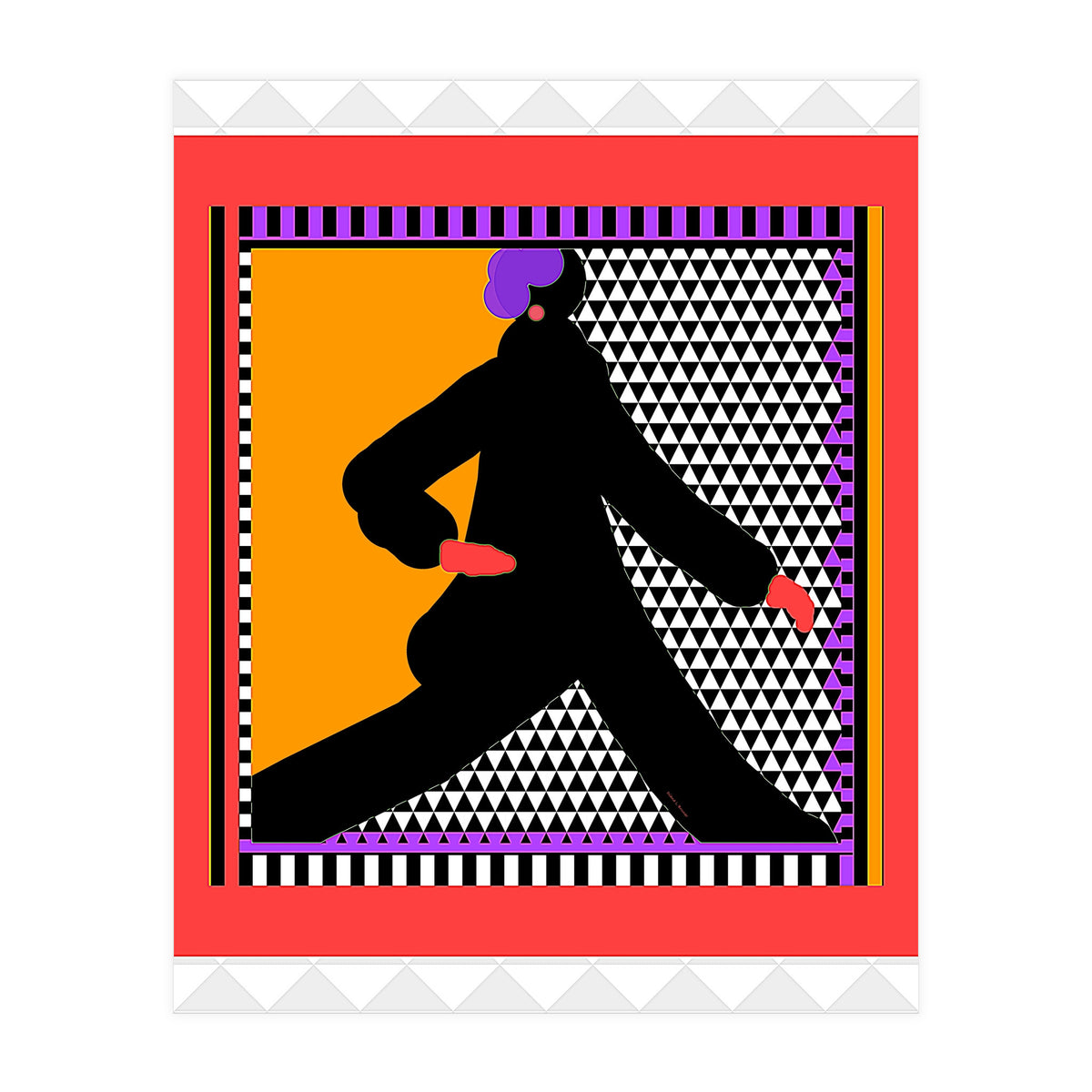 WOMAN WEARING BLACK TAKING A STROLL (Print Only)