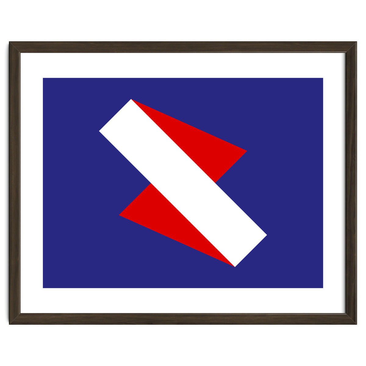 Geometric Shapes No. 68 - red & royal blue