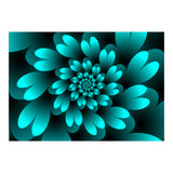 Turquoise Floral Satin Art (Print Only) thumbnail