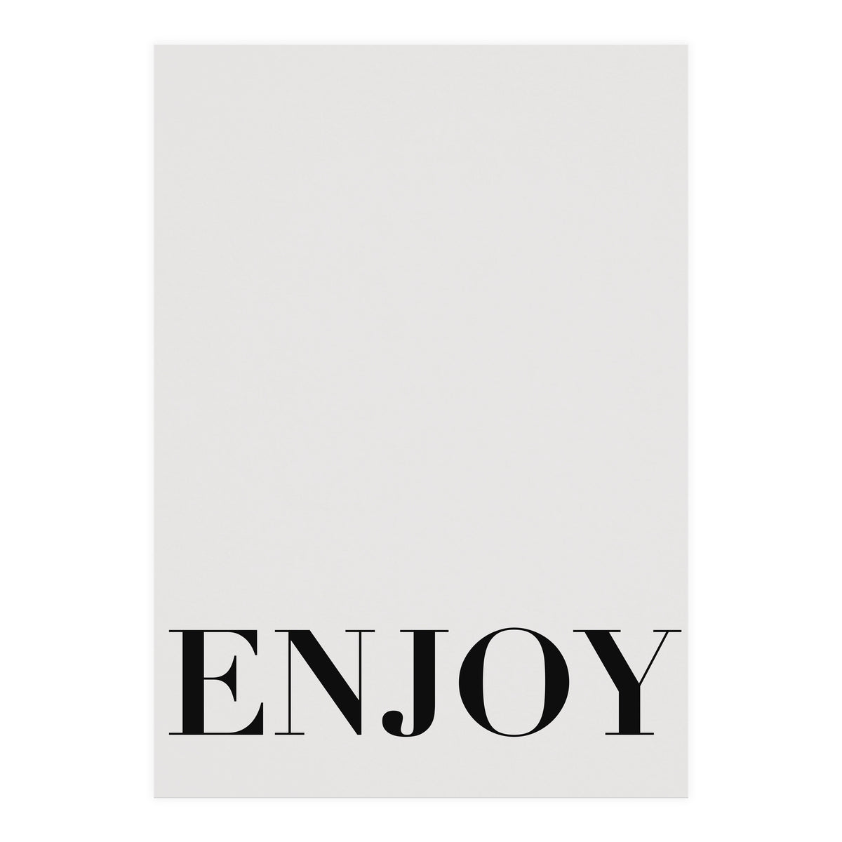 Enjoy White (Print Only)
