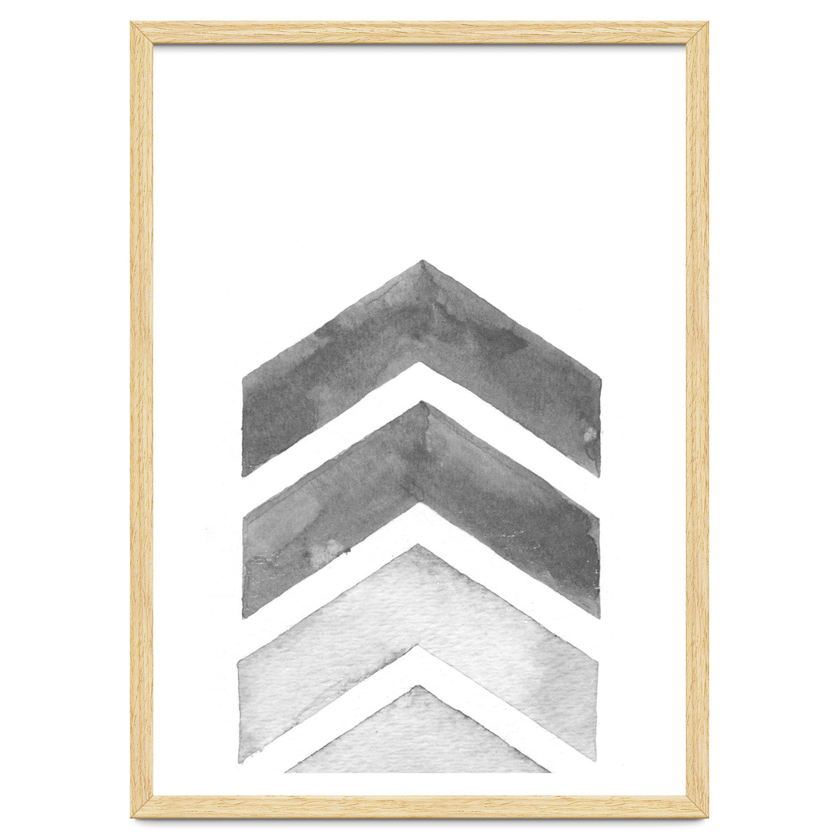 Grey Watercolor Chevron