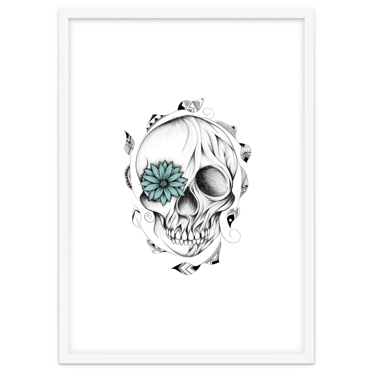 Poetic Wooden Skull