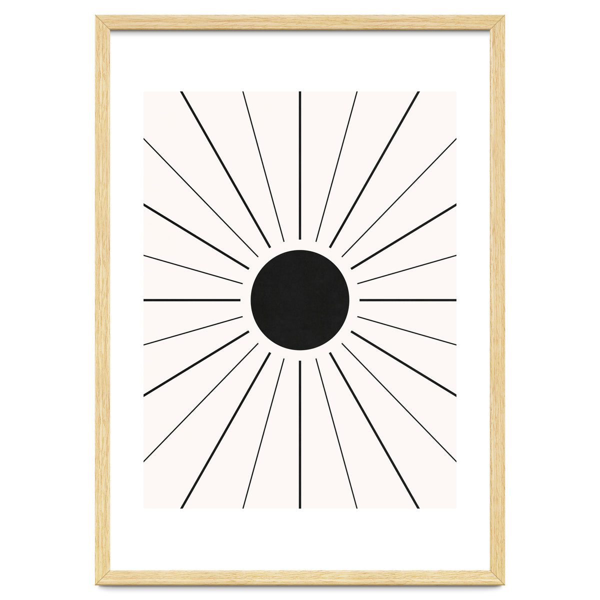 SUN IN LINES - BLACK